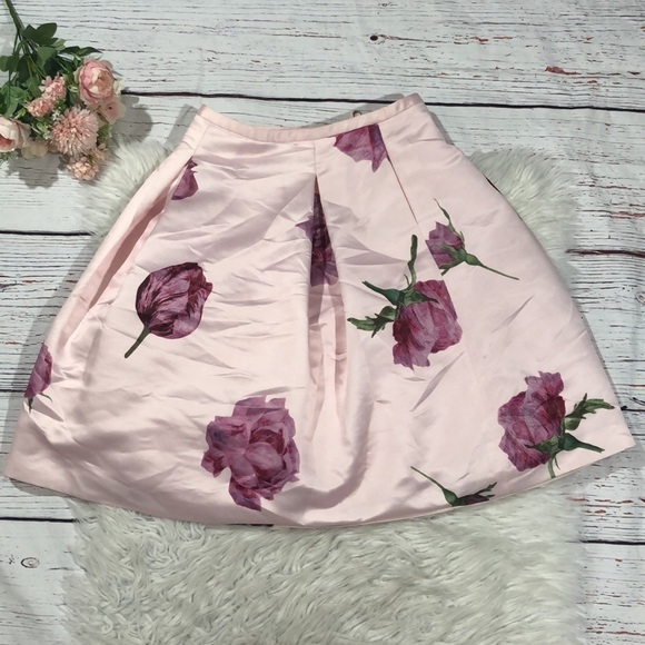 Ted Baker Pink A-Line Mini Skirt Cocktail - Picture 4 of 14